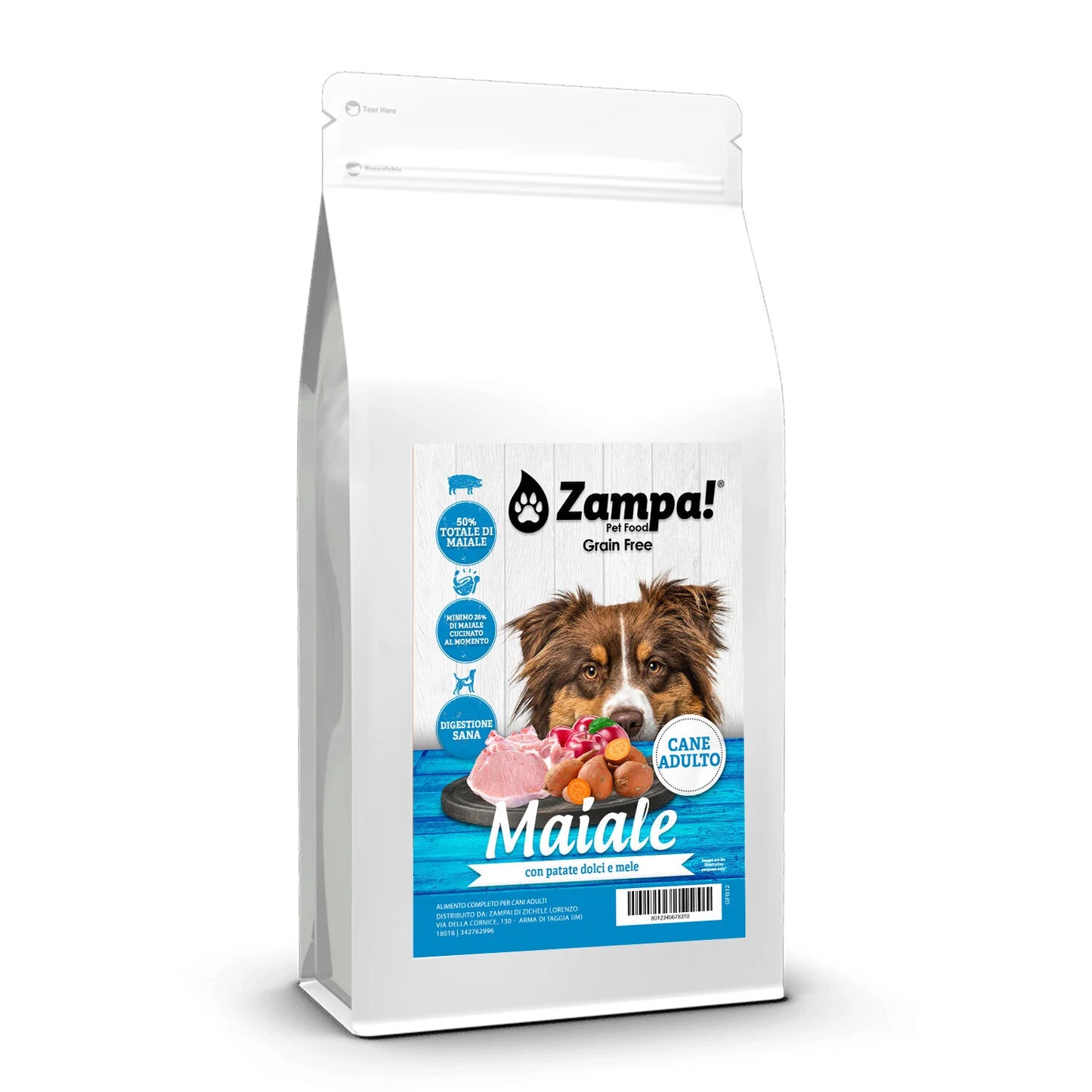 Zampa crochette grain free maiale 2kg