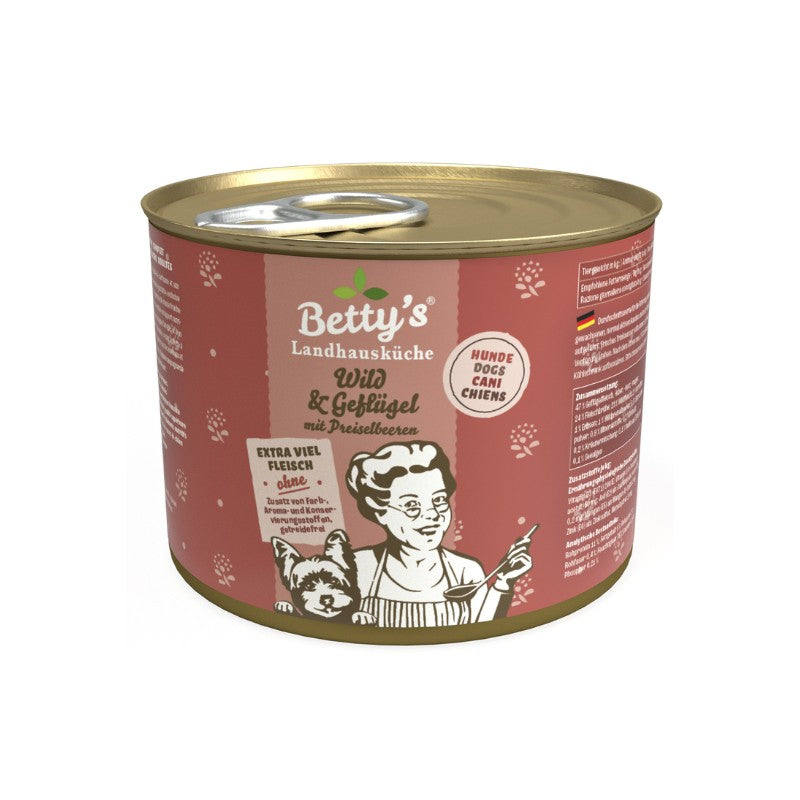 Selvaggina e pollame umido per cani- Betty's