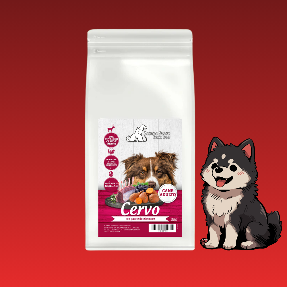 Zampa crocchette cane grain free  cervo 15kg