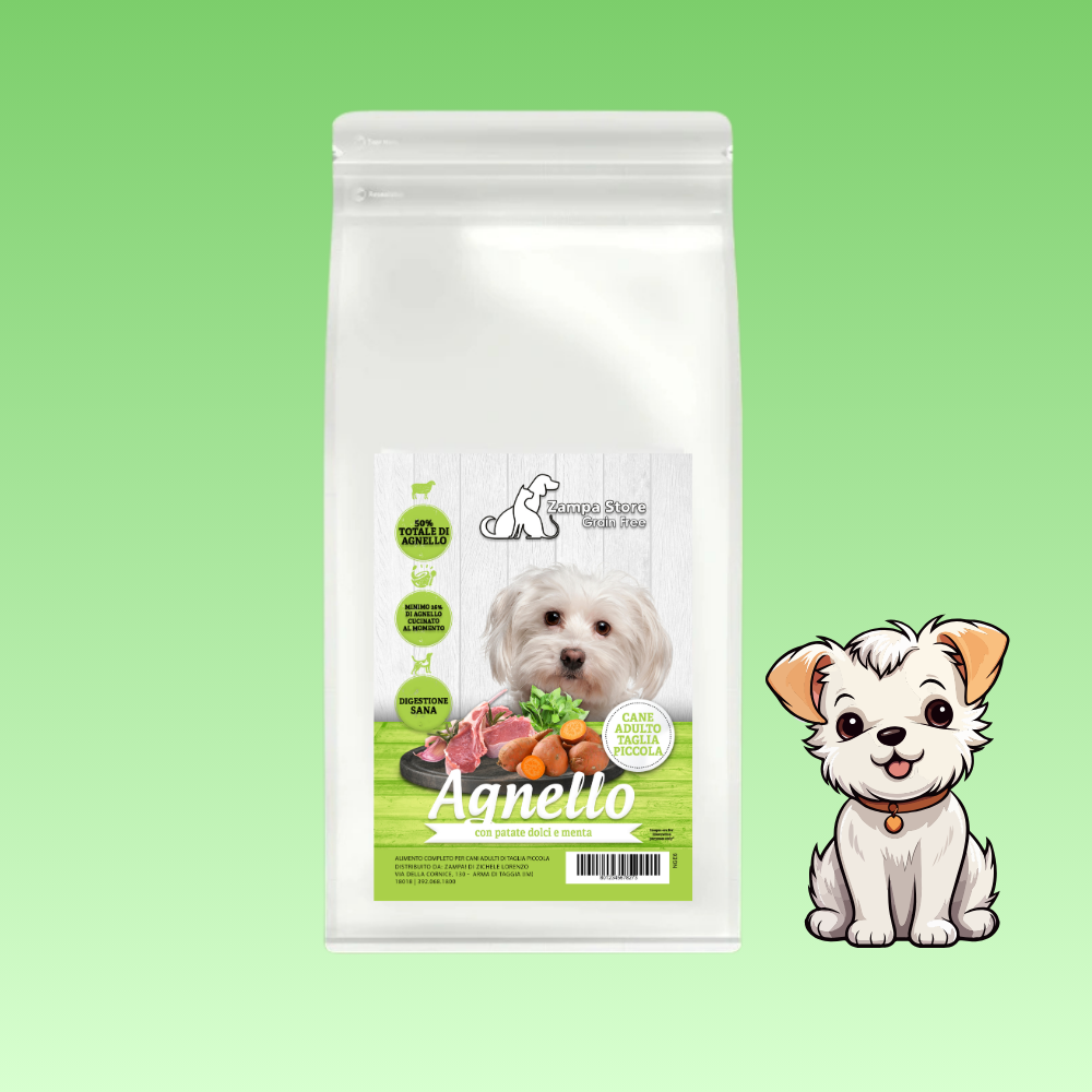 Zampa crocchette cane mini grain free agnello Taglia piccola