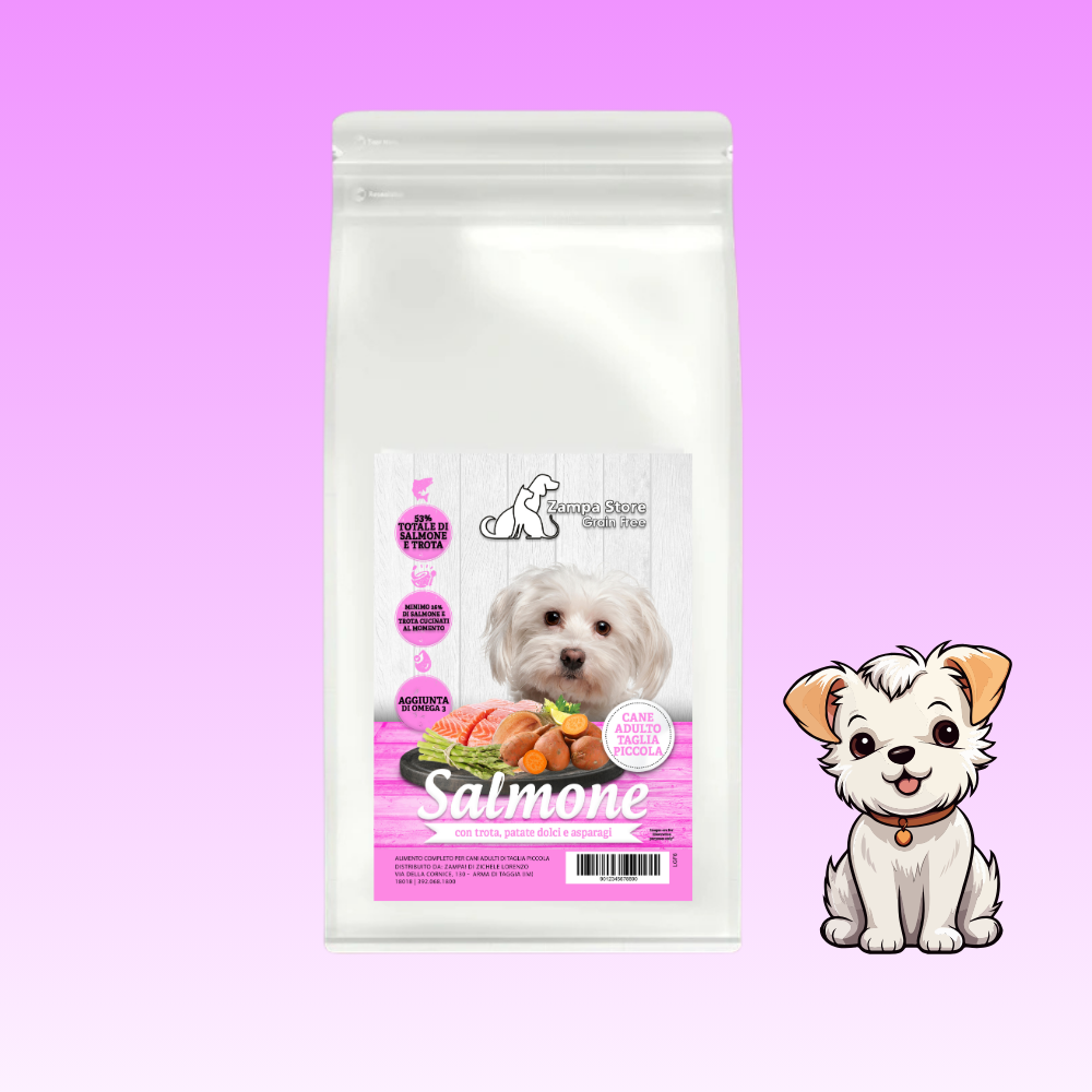 Zampa crocchette grain free salmone e trota taglia piccola