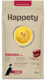 HAPPETY - Dry Dog SAP Adult Medium/Large Manzo 2,5 kg