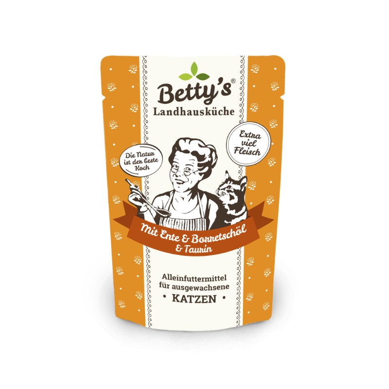 Betty's Anatra con Olio di Borragine Umido per Gatti