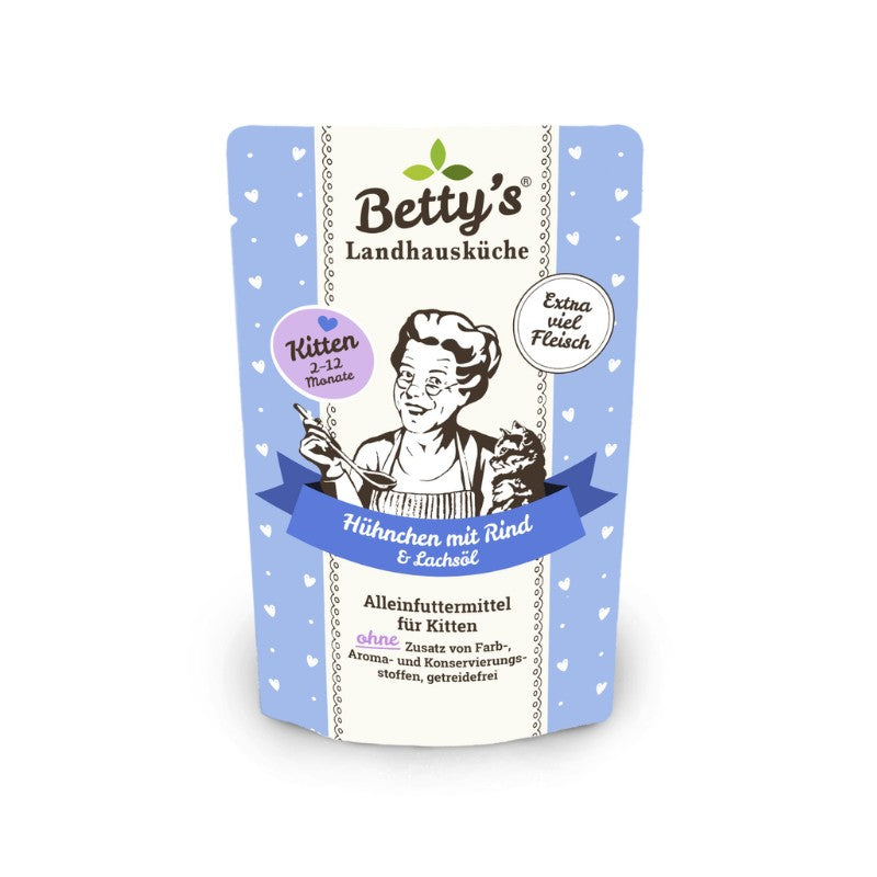 Betty's Pollo con Manzo Umido per Gattini
