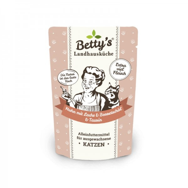 Betty's  Pollo e Salmone con Olio di Borragine Umido per Gatti