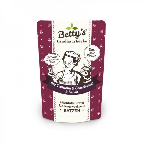 Betty's Tacchino con Olio di Borragine Umido per Gatti