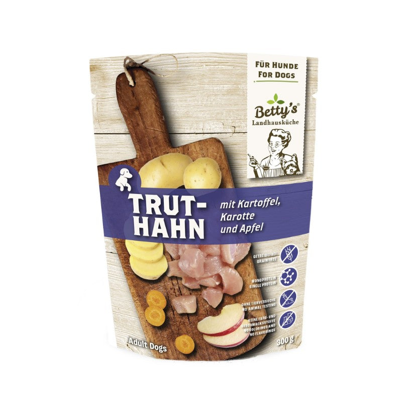 Betty's Landhausküche Tacchino con Patate Umido per Cani — 300gr
