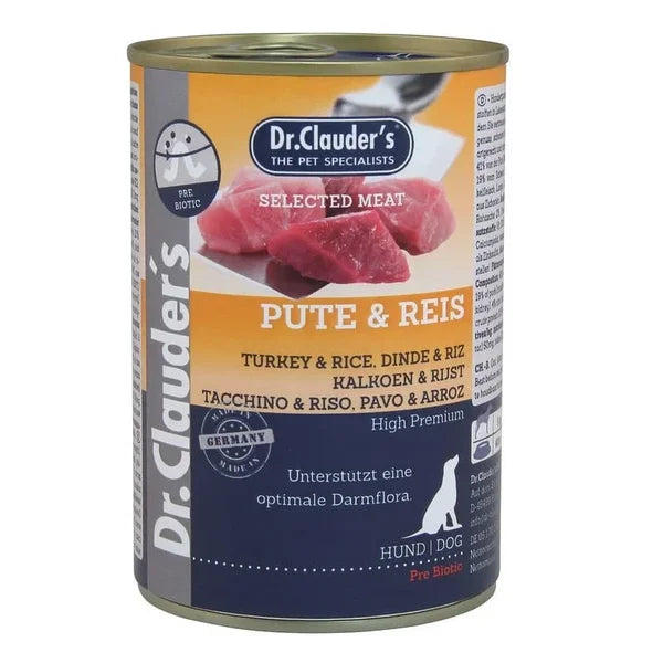 Dr. Clauder's Tacchino e Riso Selected Meat umido cane