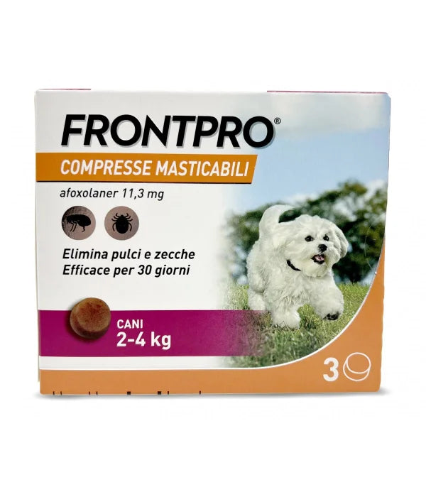Frontpro 3 compresse masticabili 2-4 kg 11,3 mg